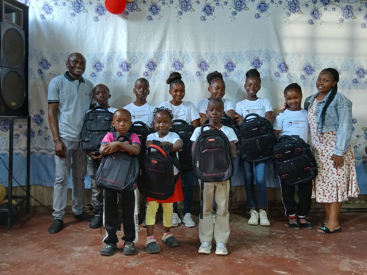 Handing Out Schoolbags